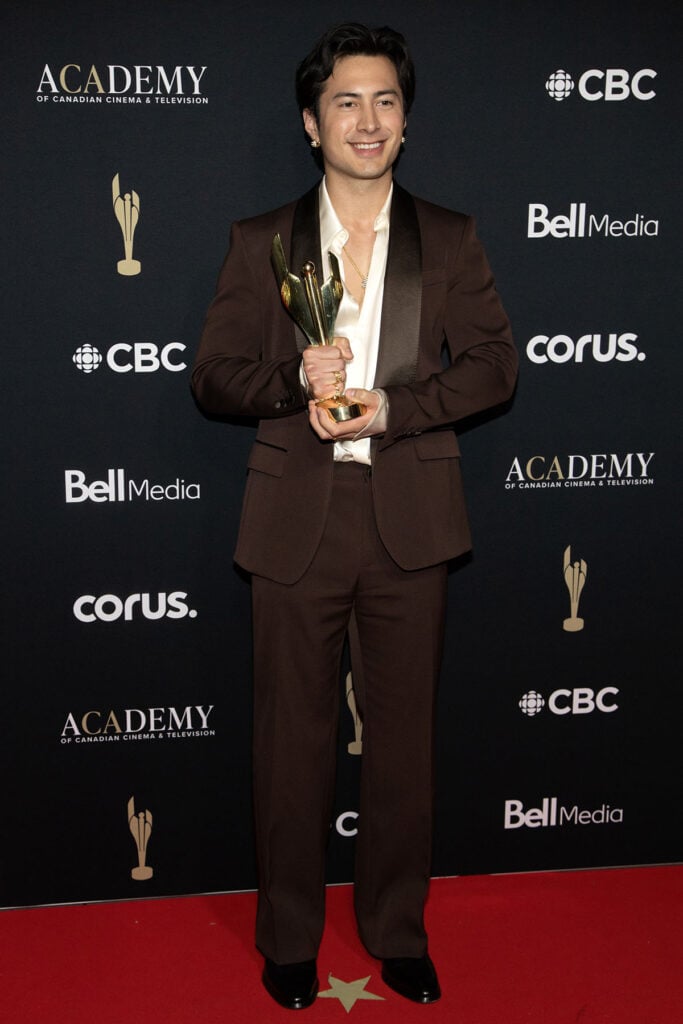 Hudson Williams wears Dolce & Gabbana at the 2026 Canadian Screen Awards.