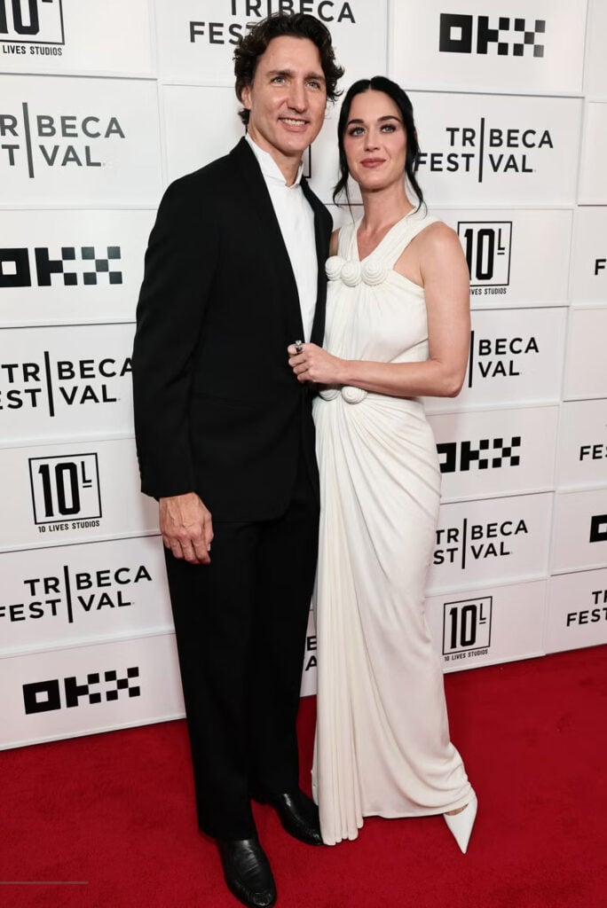 Justin Trudeau and Katy Perry at the Tribeca Festival's World Premiere of "Katy Perry: The Lifetimes Tour