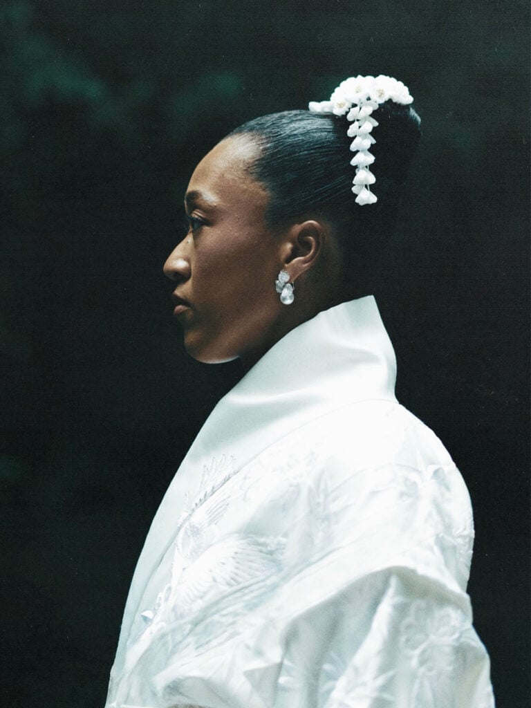 Naomi Nawata様確認用♡ウエディングバージョン・イニシャルオブジェ Naomi Osaka Honours Japanese Heritage In Hana Yagi Kimono - Red