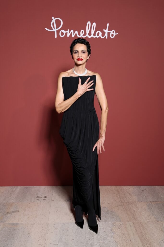 Farida Khelfa attends "Pomellato, Le Joailler Révolutionnaire" exhibition opening 