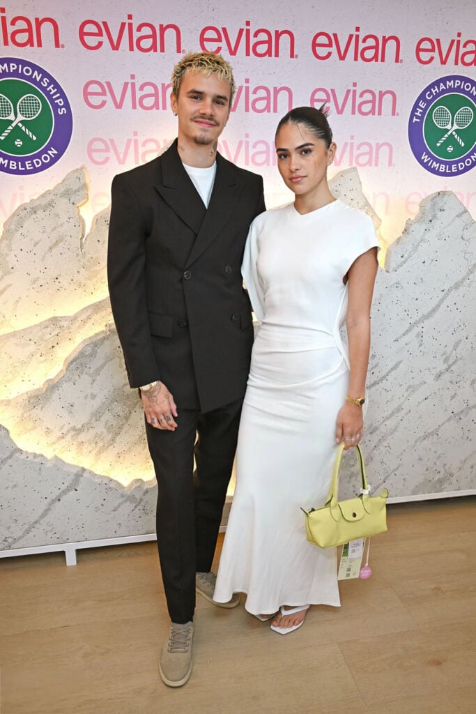 Romeo Beckham and Kim Turnbull arrive at Wimbledon 2026.