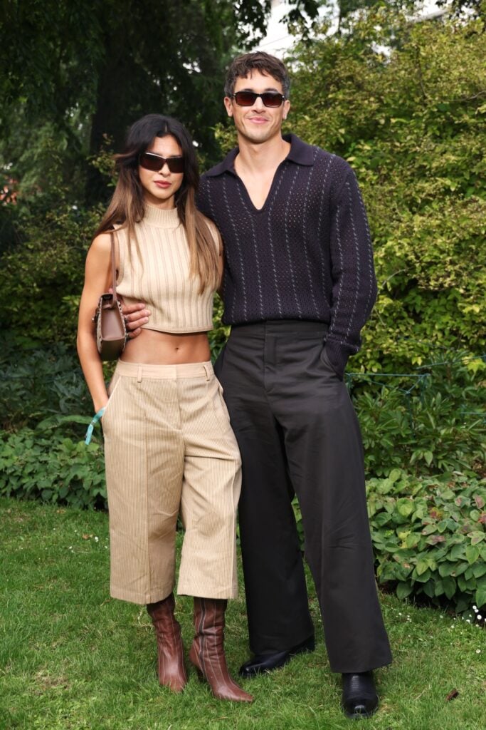 Daniela Norman and Tom Blyth attending the Hermès Maison Bond Street opening in coordinated Hermès looks in London