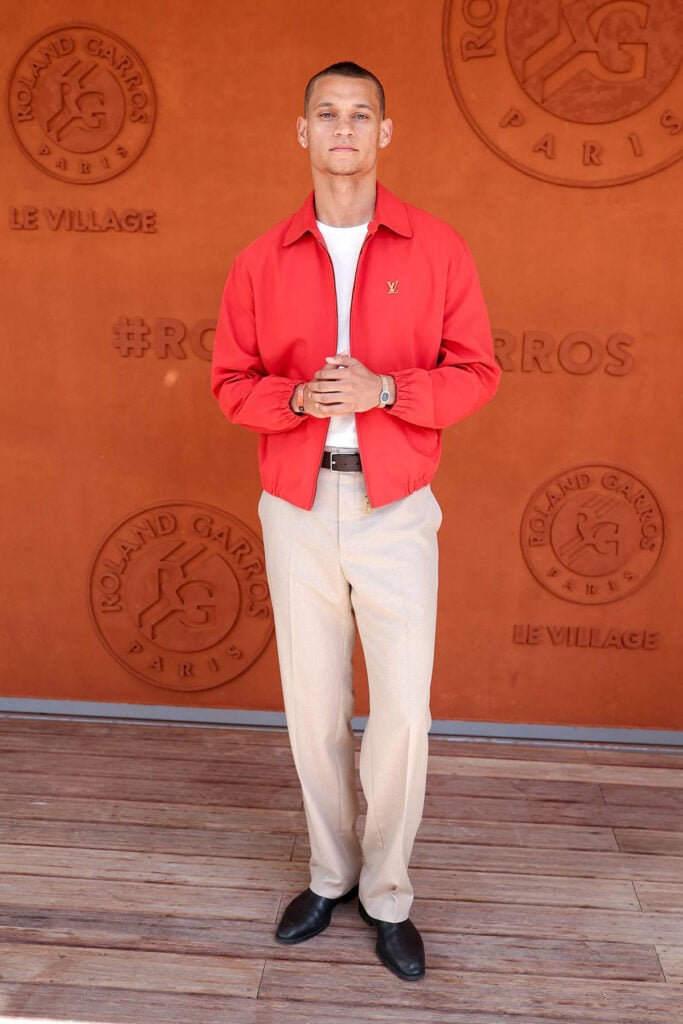 Tyriq Withers wears Louis Vuitton at the 2026 French Open in Paris.