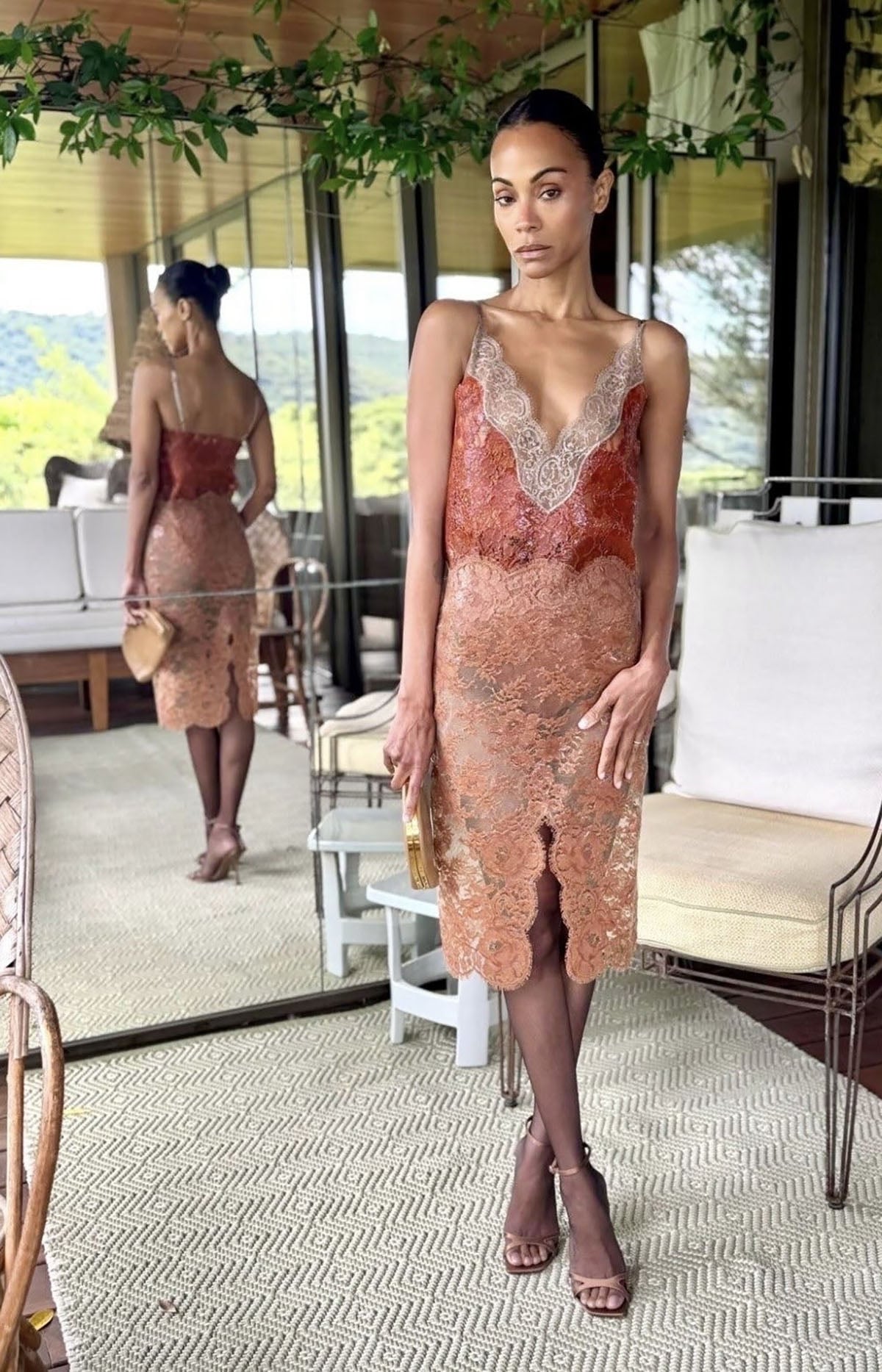 Zoe Saldana Wore Saint Laurent To Cartier’s Le Chœur des Pierres Unveiling