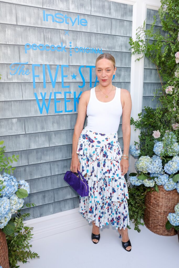 Chloë Sevigny wearing Alaïa at InStyle's The Five-Star Weekend dinner in New York City.