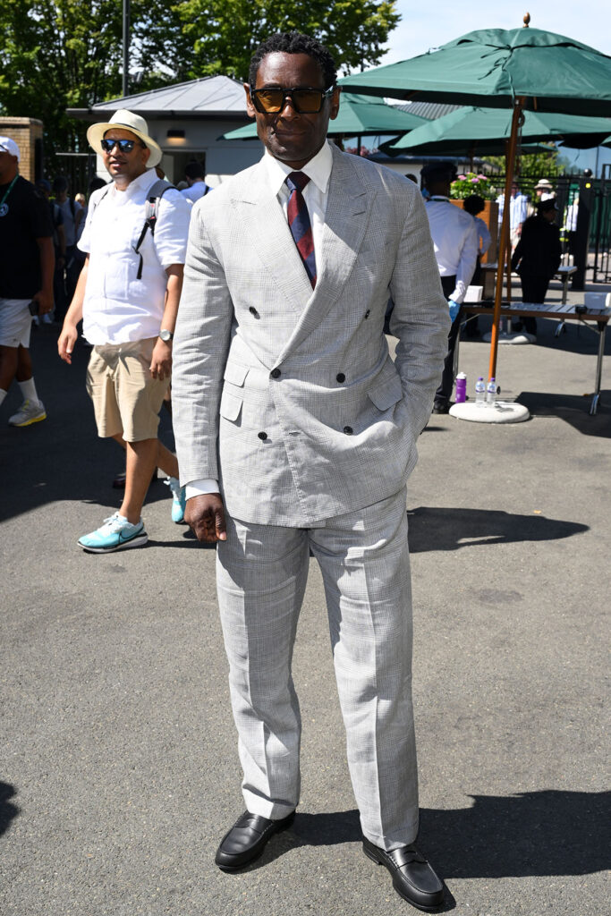 David Harewood attends day eight of the 2026 Wimbledon Tennis Championships