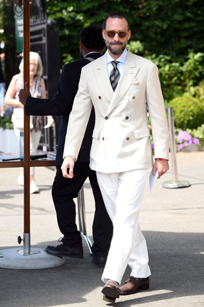 Joseph Fiennes during day five of the 2026 Wimbledon Tennis Championships