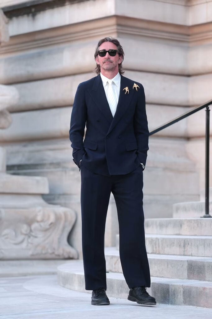 Lee Pace wearing Schiaparelli at the Schiaparelli Fall 2026 Haute Couture show during Paris Haute Couture Fashion Week.