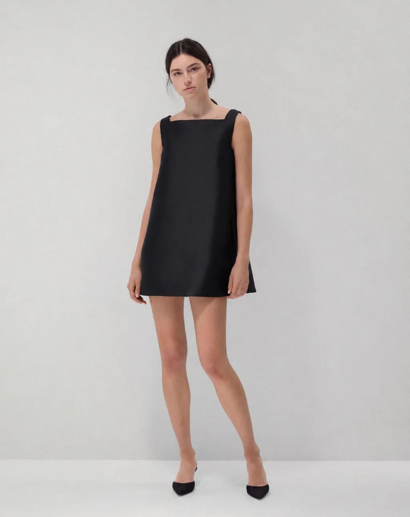 Lein Beau Trapeze black mini dress from the designer's look book.