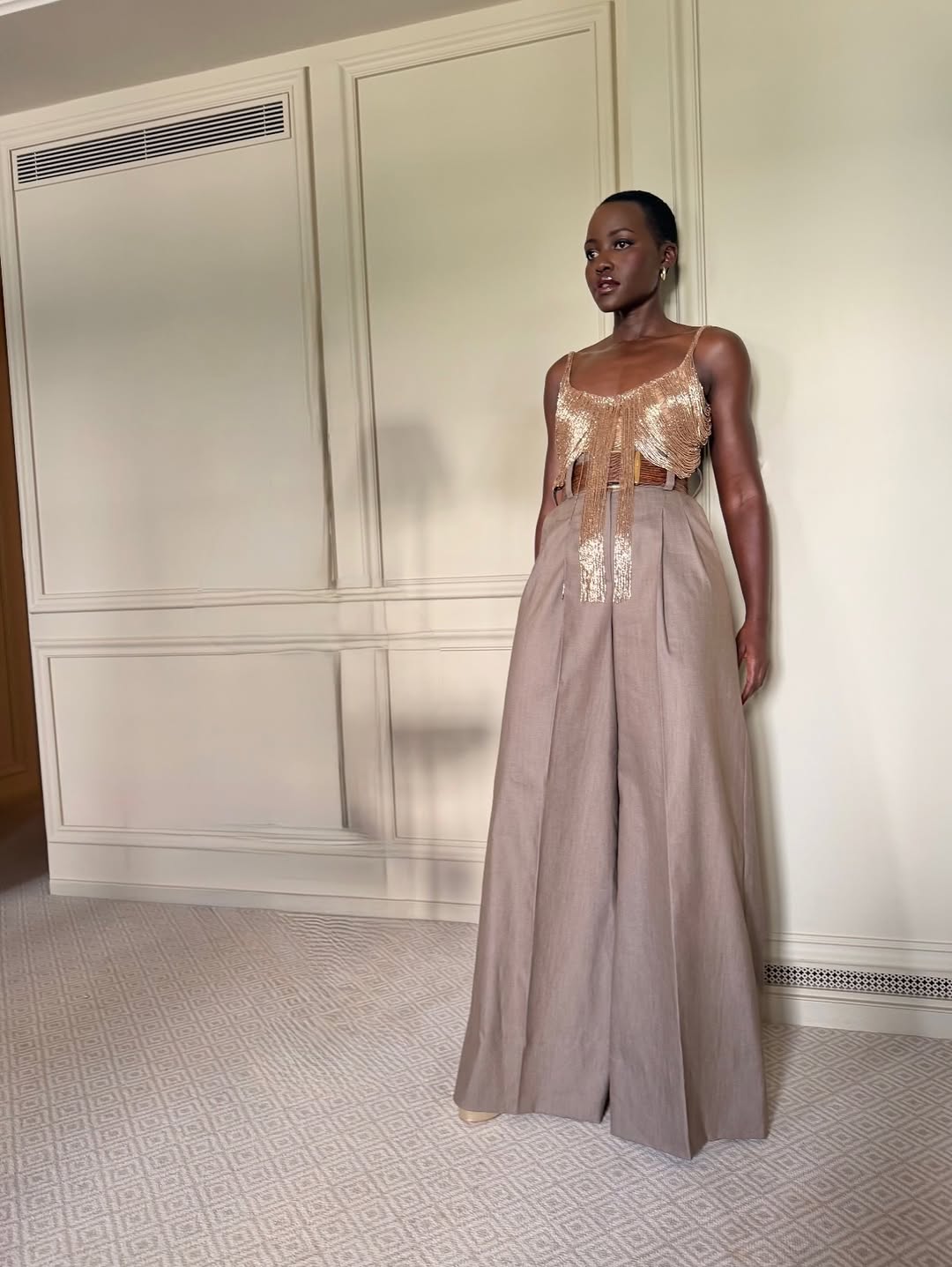 Lupita Nyong’o Wore Elie Saab Promoting ‘The Odyssey’