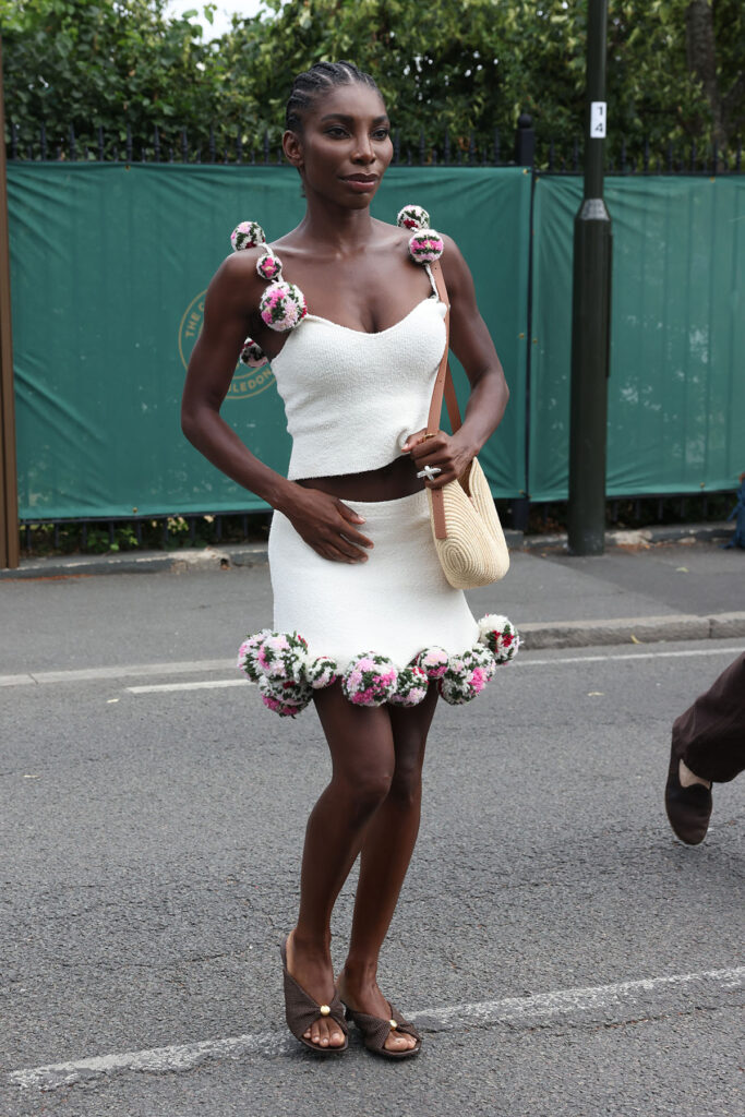 Michaela Cole attends day seven of the 2026 Wimbledon Tennis Championships