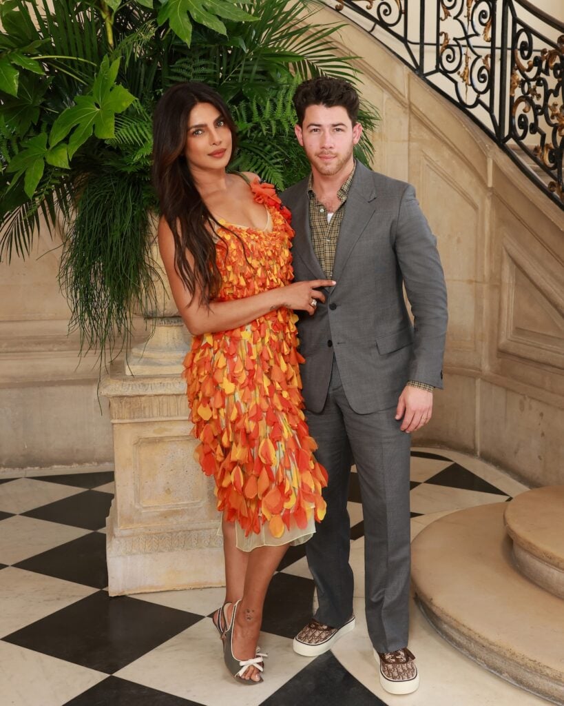 Priyanka Chopra Jonas and Nick Jonas attend the Christian Dior Haute Couture Fall/Winter 2026/2027