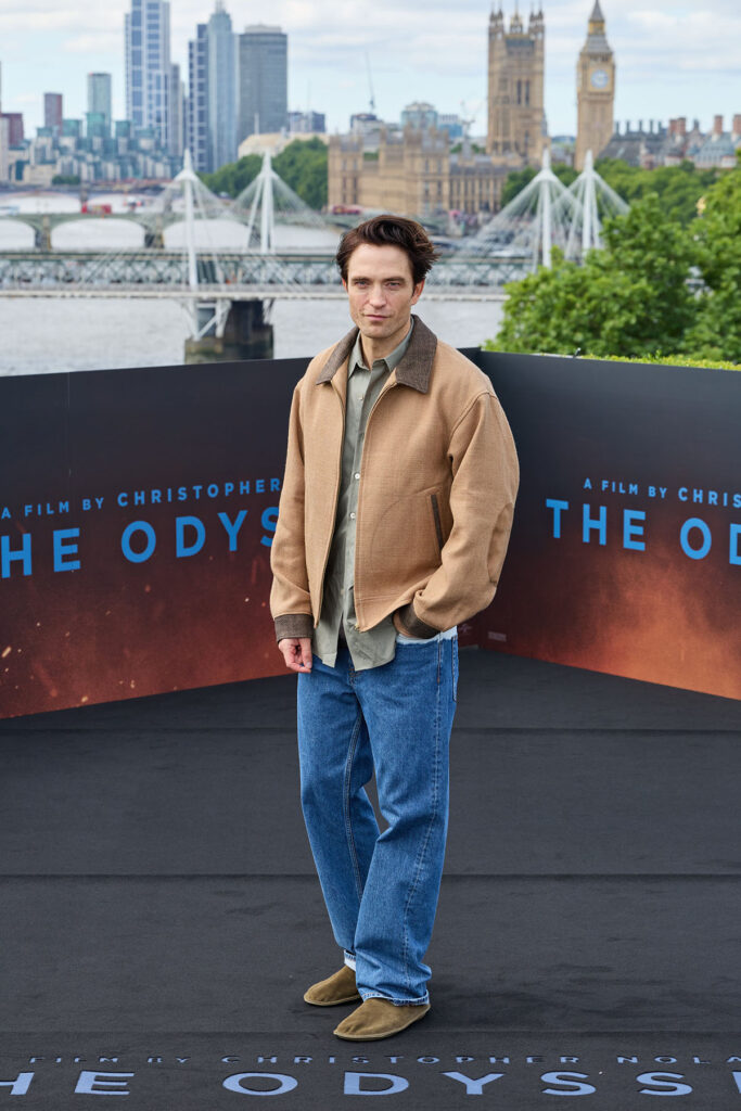 Robert Pattinson wears Visvim at The Odyssey London photocall at IET London: Savoy Place.