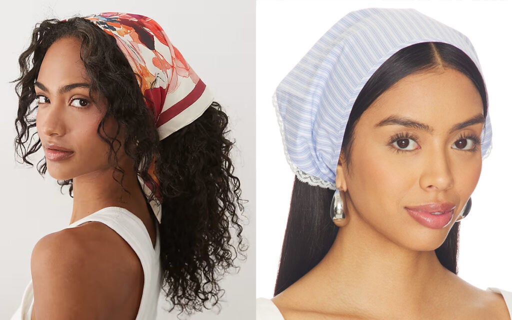 Celebrities are embracing multiple interpretations of the head scarf trend.