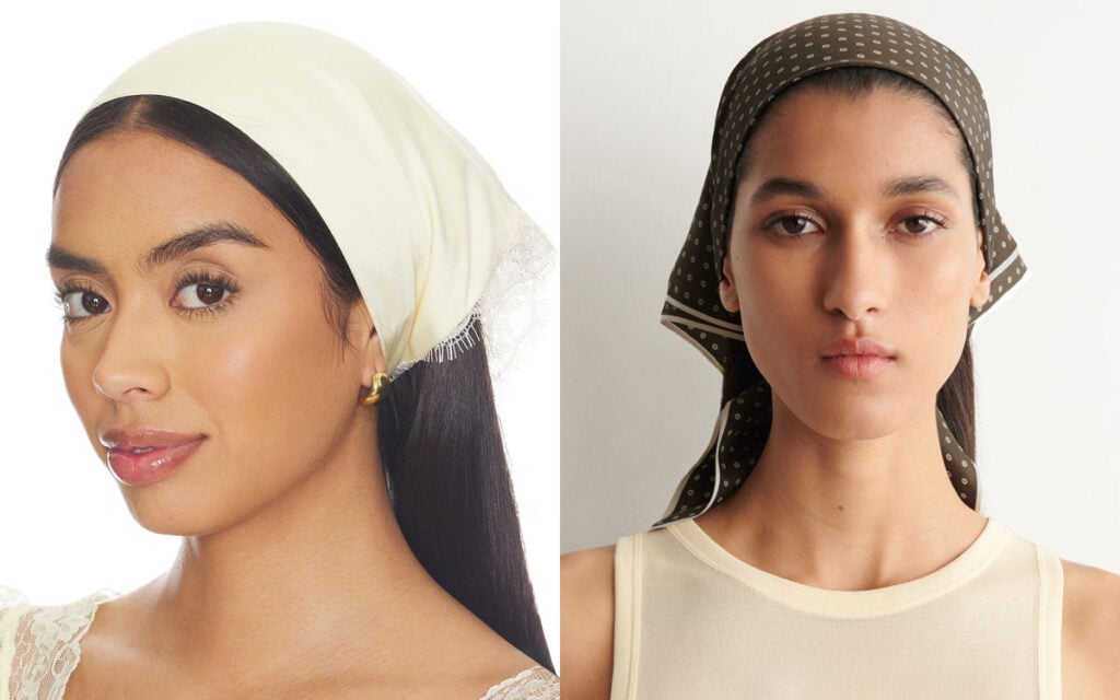 Celebrities are embracing multiple interpretations of the head scarf trend.