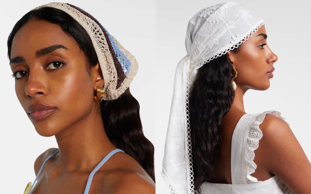 Celebrities are embracing multiple interpretations of the head scarf trend.