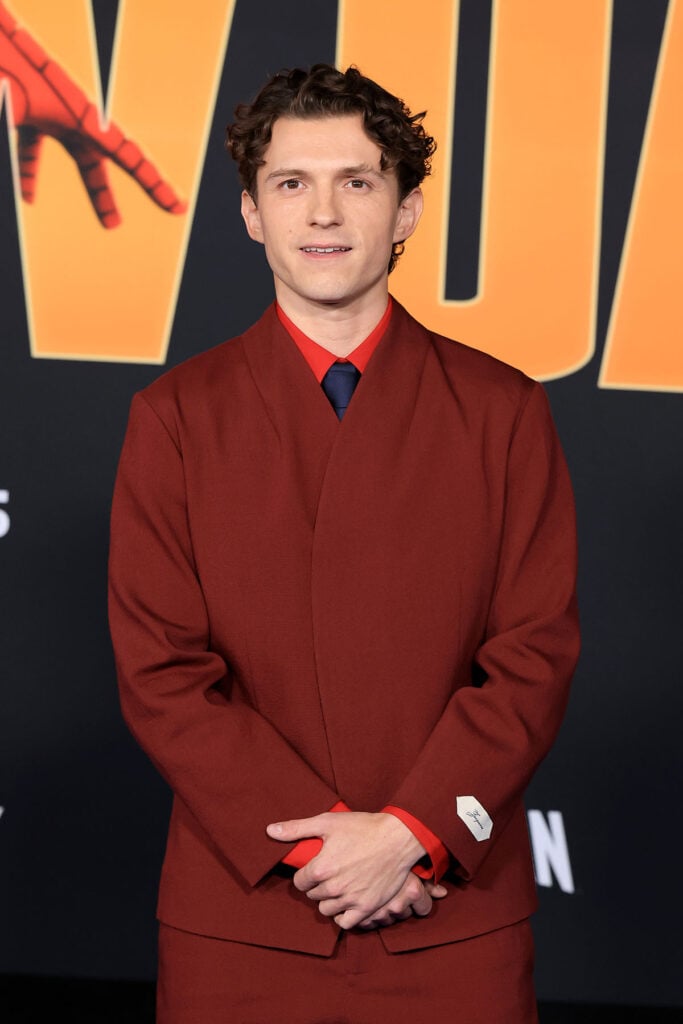 Tom Holland and Michael B. Jordan wear Jacquemus at the Spider-Man: Brand New Day premiere in Los Angeles.
