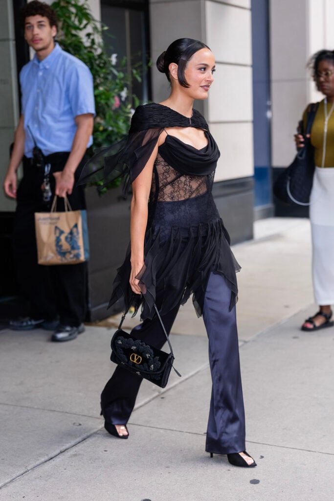 Chase Sui Wonders leaving the I Want Your Sex New York premiere in Valentino Spring 2026.
