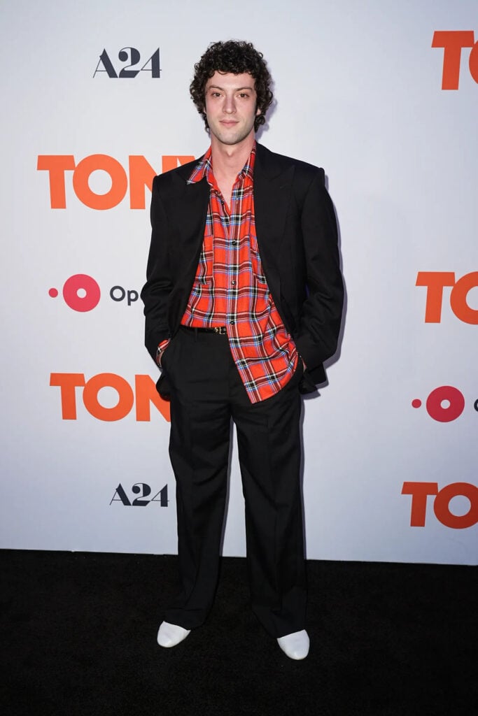 Dominic Sessa wearing Celine at the New York premiere of Tony.