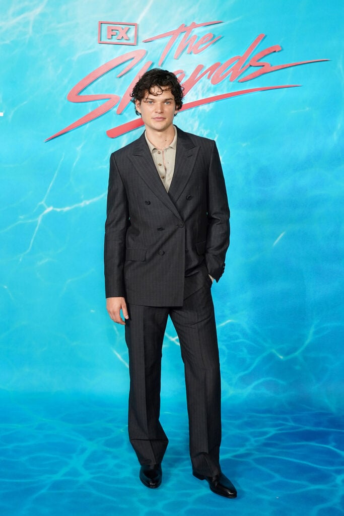 Homer Gere wearing Valentino Pre-Fall 2026 at The Shards London premiere.