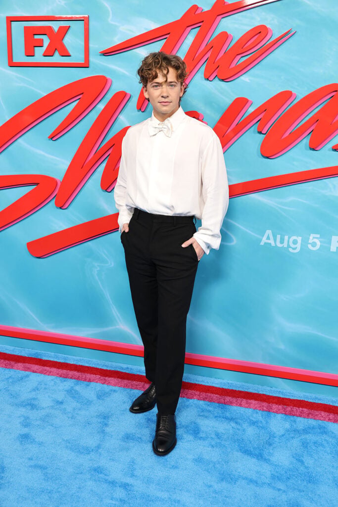 Igby Rigney wearing Dior at The Shards New York premiere.