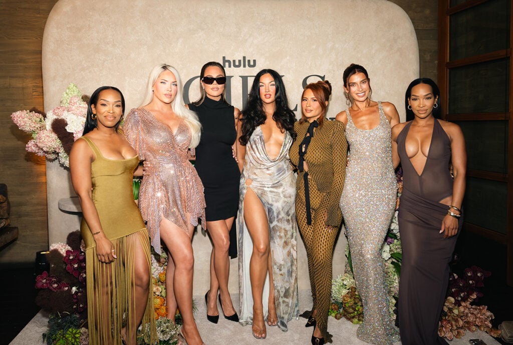 Khloé Kardashian with Natalie Halcro, Khadijah Haqq, Malika Haqq, Yris Palmer, Olivia Pierson and Nicole Williams English at The Girls launch.