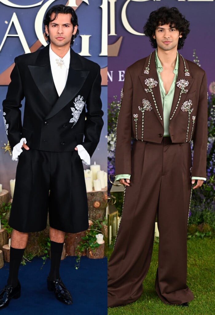 Xolo Maridueña showcases two floral menswear looks during the Practical Magic 2 London press tour.