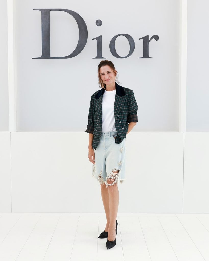 Camille Cottin wearing Dior at the Dior Spring 2027 show in Paris.
