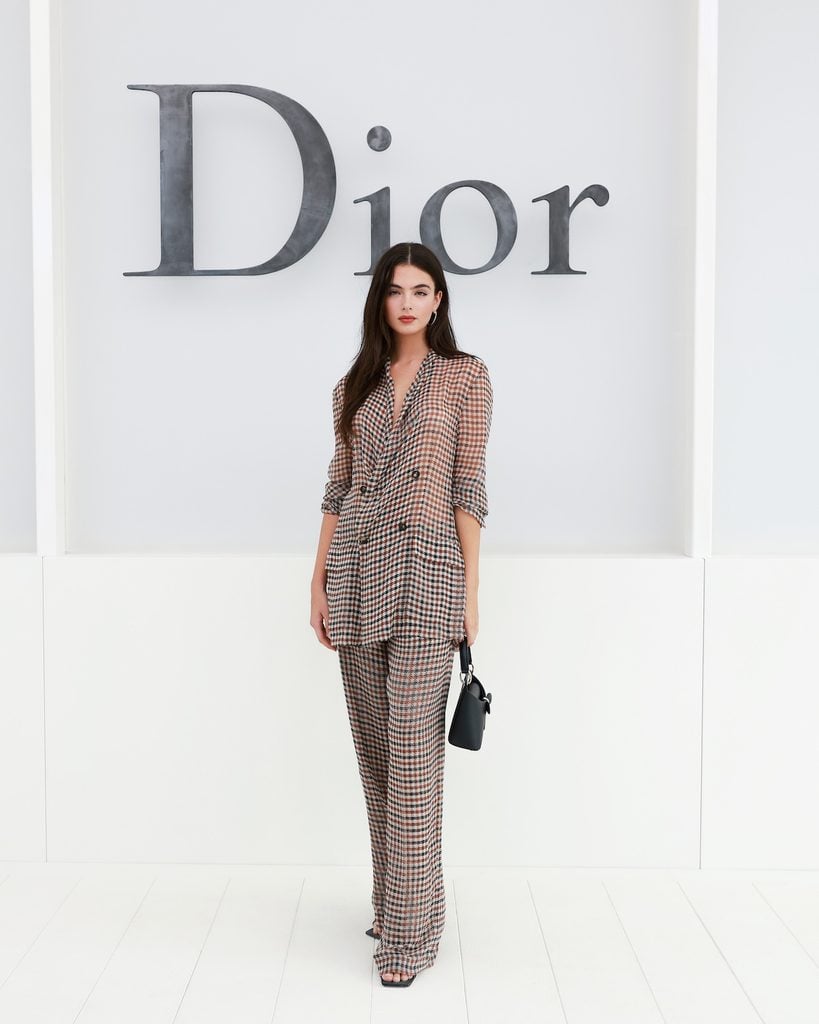 Deva Cassel wearing Dior Men Spring 2027 at the Dior show in Paris.