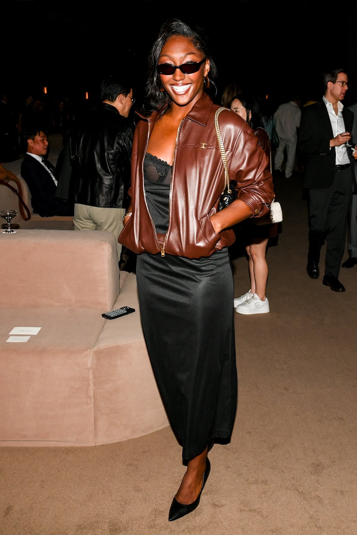 Isan Elba Isan Elba wearing Coach at the Spring 2027 show during New York Fashion Week.