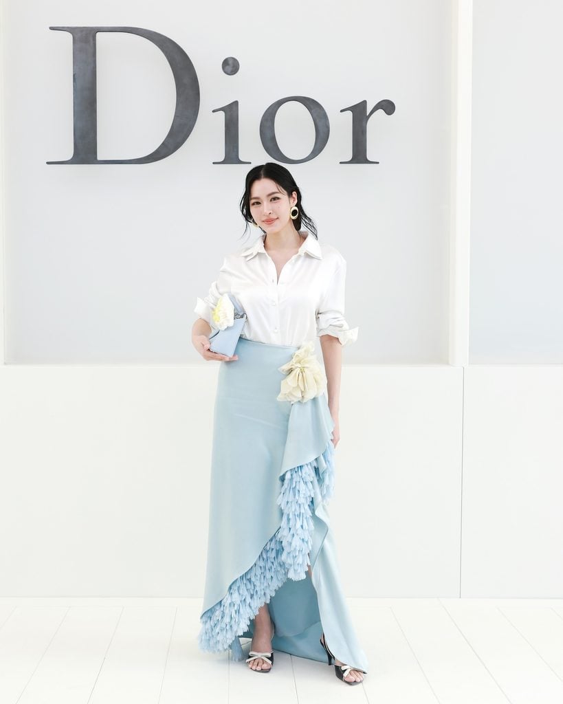 Lingling wearing Dior at the Dior Spring 2027 show in Paris.