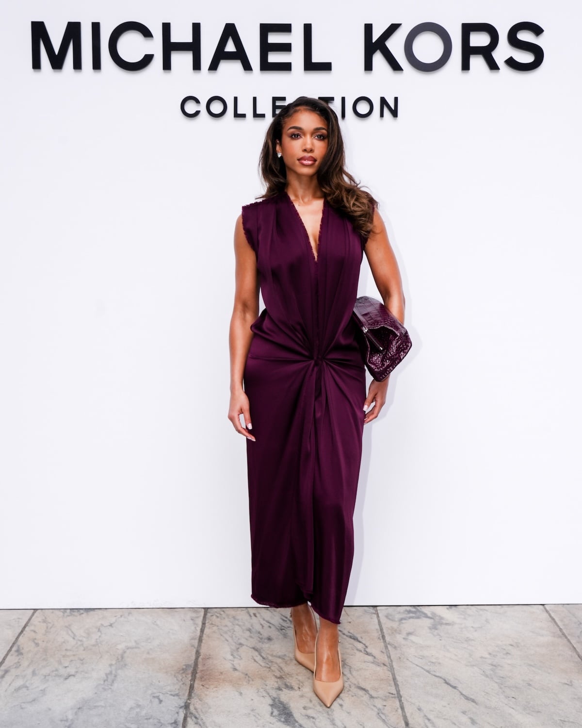 Lori Harvey in purple Michael Kors Spring 2027
