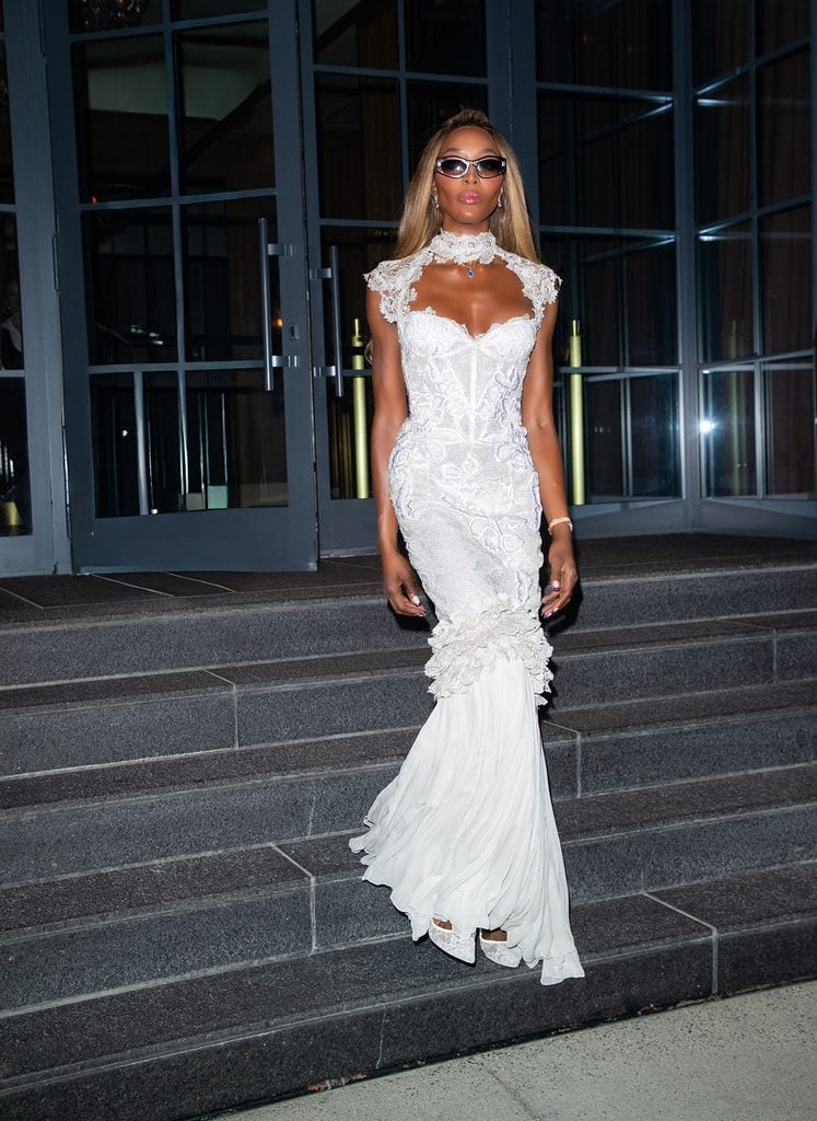 Naomi Campbell wearing ArdAzAei Couture at the Audemars Piguet and Vogue cocktail.