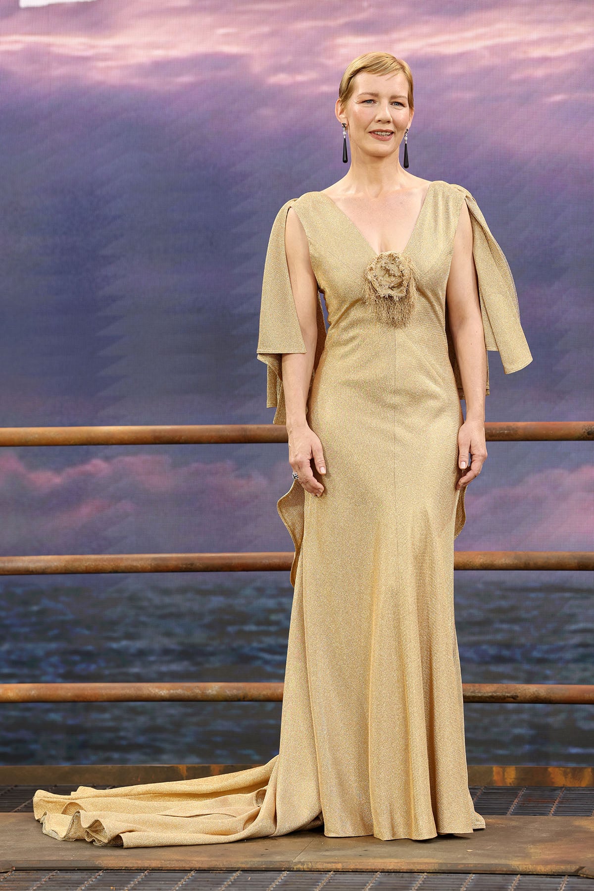 Sandra Hüller Channels Old Hollywood in Gold Chanel