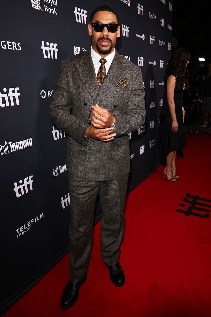 Aaron Pierre in BOSS at the Love Of Your Life premiere during TIFF