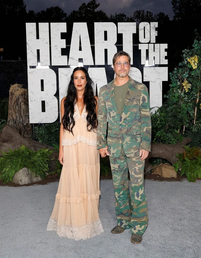 Brad Pitt and Ines de Ramon together at the Heart of the Beast premiere in Tennessee
