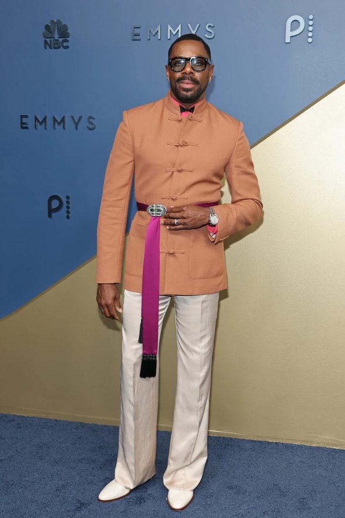 Colman Domingo wearing custom Valentino at the 2026 Emmys.