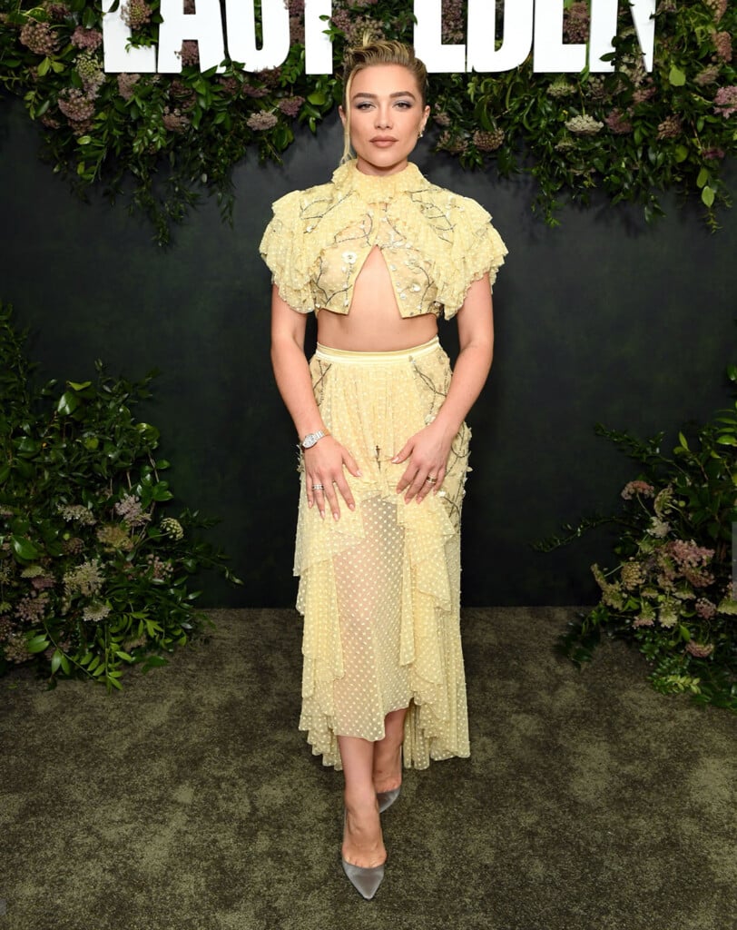 Florence Pugh in Rodarte Spring 2017 at Netflix’s East of Eden screening in West Hollywood