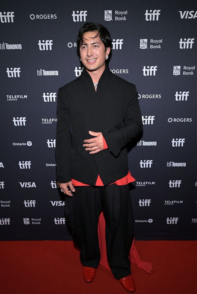 Hudson Williams in Orange Culture Fall 2026 at the YAGA premiere during TIFF