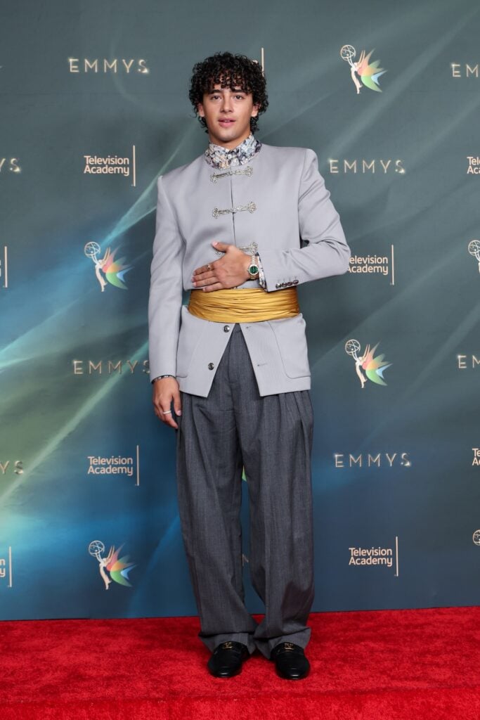 Kingston Rumi Southwick wearing Valentino Fall 2026 at the 2026 Creative Arts Emmy Awards.