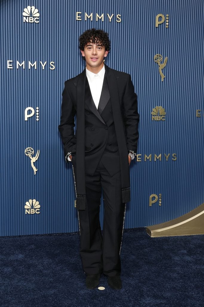 Kingston Rumi Southwick wearing custom Valentino at the 2026 Emmys.