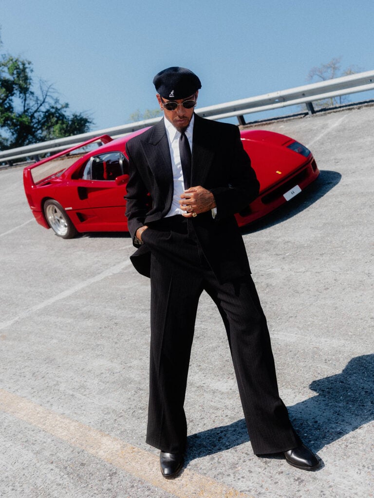 Lewis Hamilton in Saint Laurent, Andrew Scott in Giuliva Heritage and Andrew Garfield in Loro Piana.