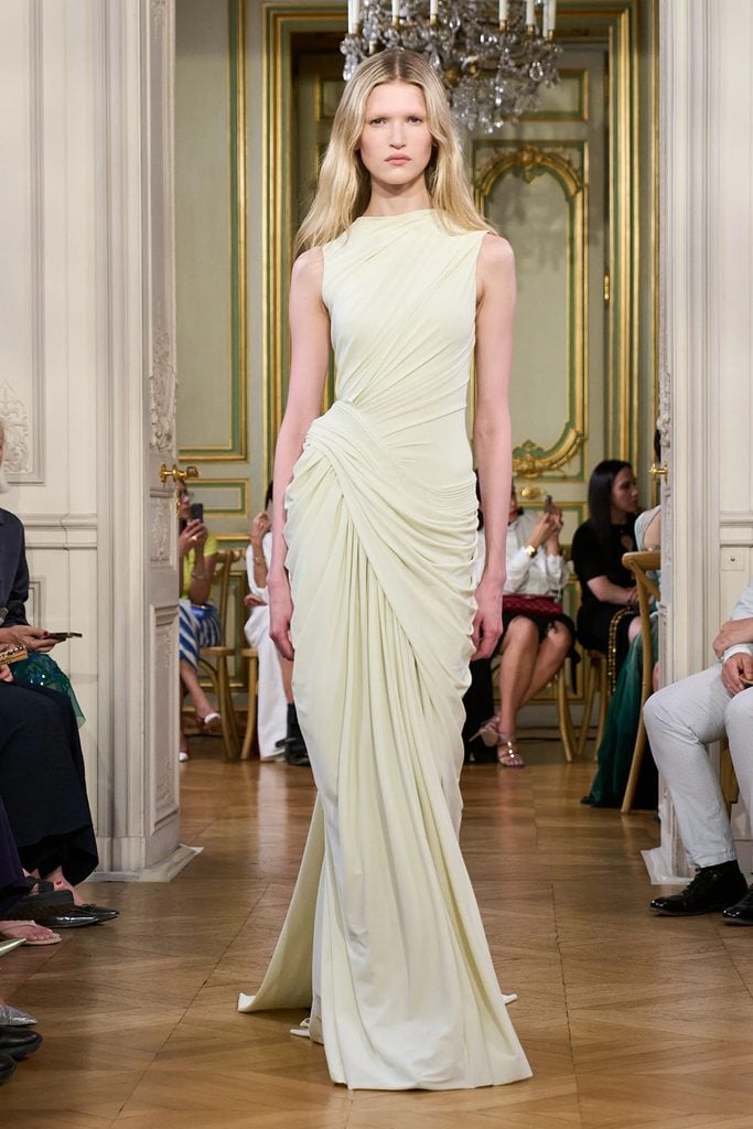 Standing Ground Fall 2026 Couture runway look worn by CaitrÃona Balfe at TIFF