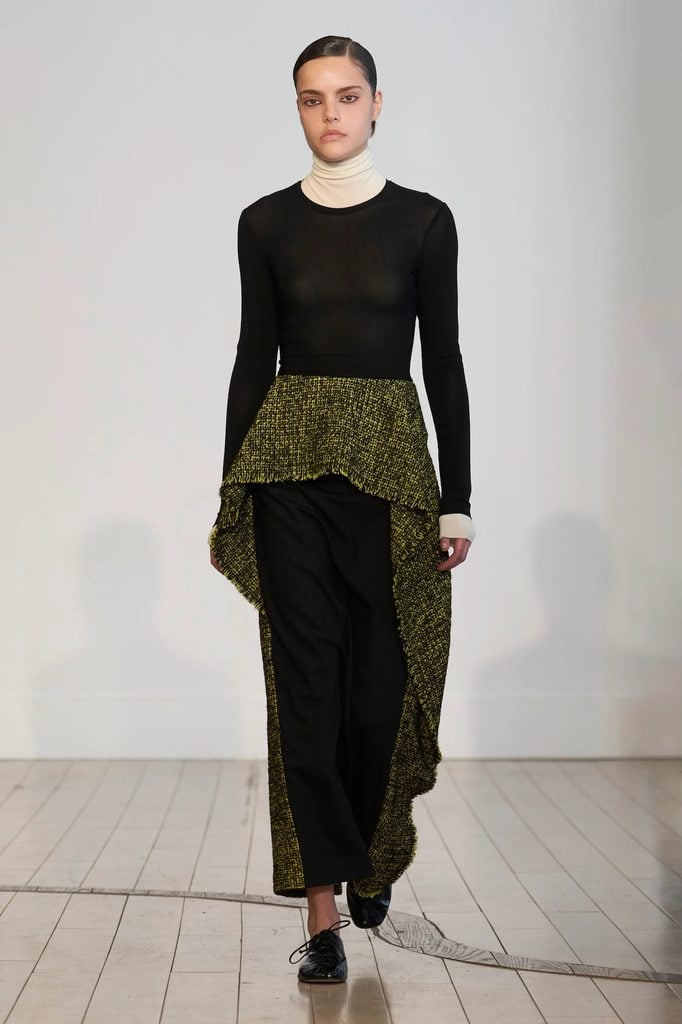 Ashlynn Fall 2026 jacket and asymmetric skirt
