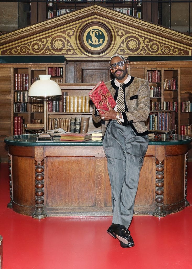Colman Domingo wearing Valentino tailoring at the Valentino Spring 2027 show in Paris.