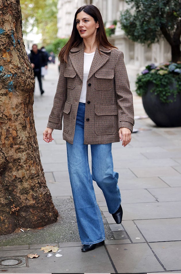 Monica Barbaro wore ME+EM Pub Jacket