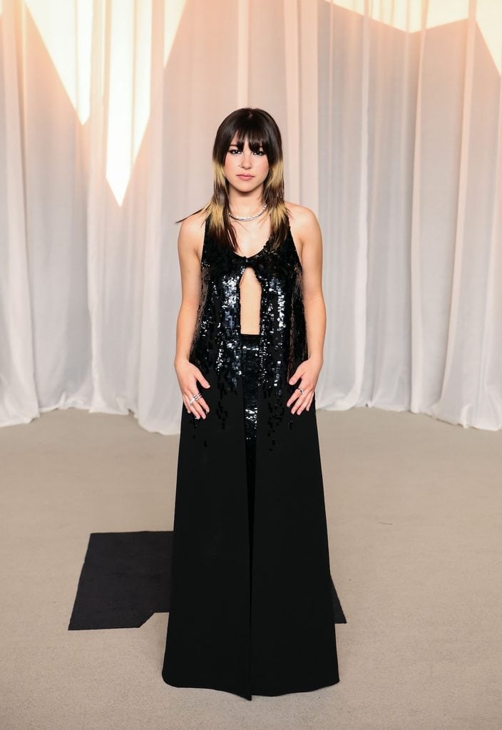 Alysa Liu in a black sequinned Louis Vuitton gown at the 2026 Academy Museum Gala in Los Angeles