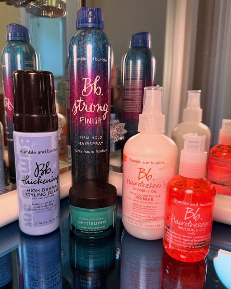 Bumble and bumble hair products used by Sami Knight to style Emma Chamberlain's pixie cut for the 2026 Academy Museum Gala.