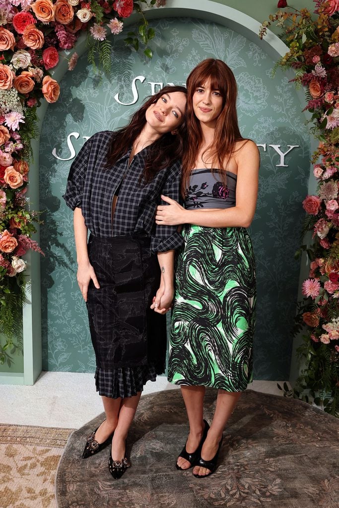 Esmé Creed-Miles and Daisy Edgar-Jones wearing contrasting Prada Spring 2027 looks at FocusFest 2026 while promoting 'Sense and Sensibility'.
