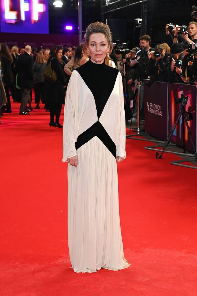 Olivia Colman wearing Zimmermann at the ‘Elsinore’ premiere during the 2026 BFI London Film Festival.